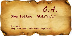 Oberleitner Aténé névjegykártya